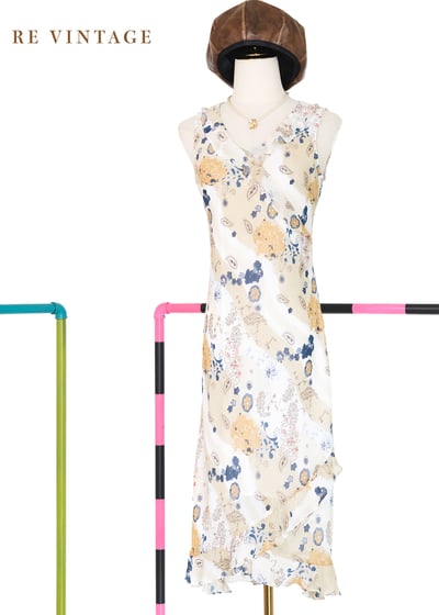 Irish Cream 小花變形蟲漂亮洋裝1