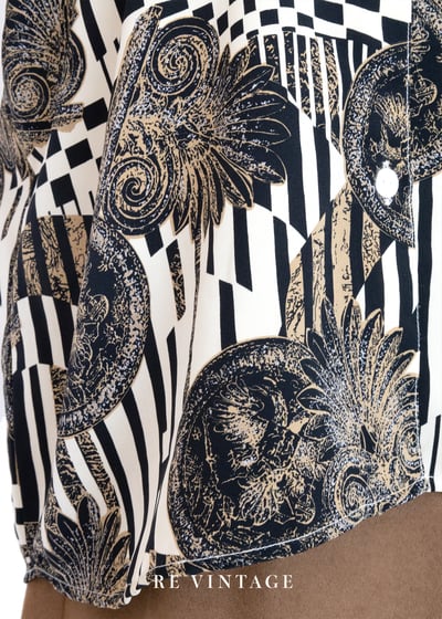 復古迷宮棋盤格短袖襯衫4