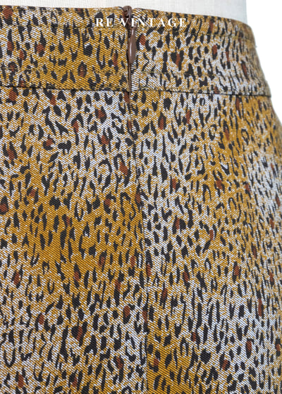 叢林皮草滾邊豹紋長裙（25"）9