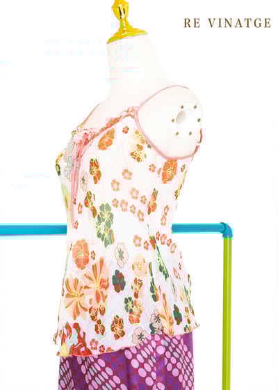 粉紅小花系肩帶背心6