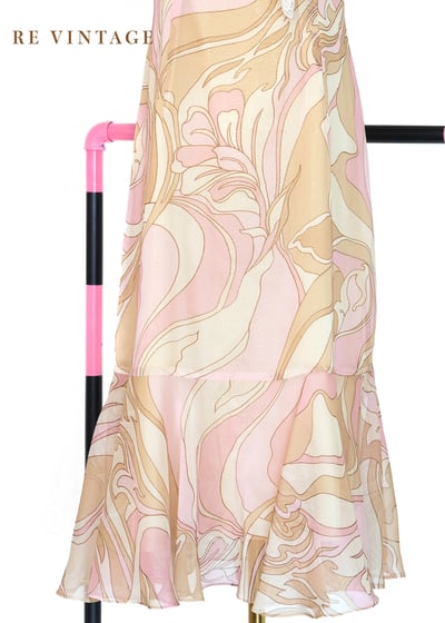 草莓咖啡流動線條細肩帶洋裝5