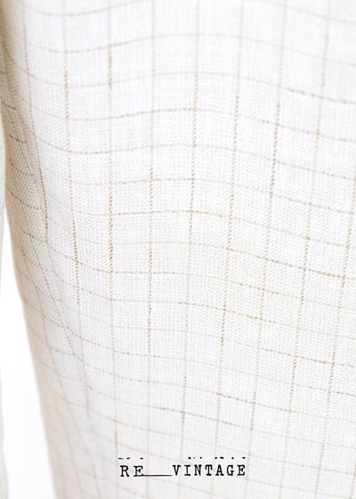 棕色格子米白熱西裝寬版直筒褲7