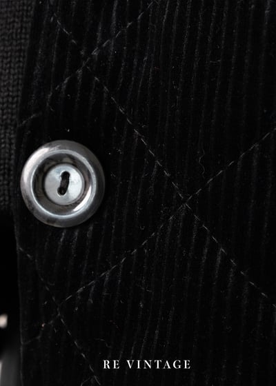 質感單品 - Black Velvet 菱格絨布背心6