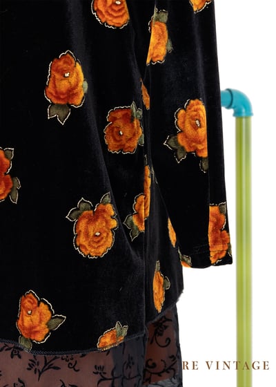 Orange Rose 絕美銀釦絨布套頭上衣12