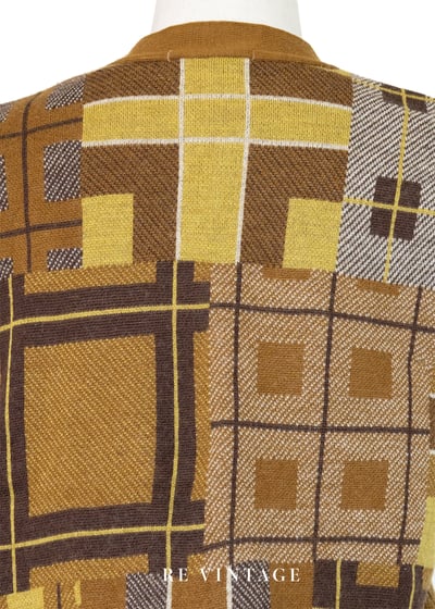 Topaz 格紋拼接針織毛衣背心8