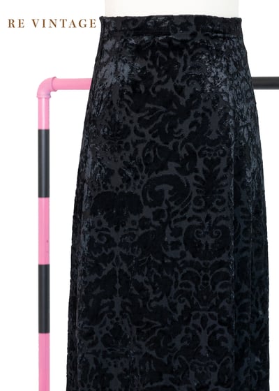 典雅の圖騰燒絨絨布長裙（26-28"）3