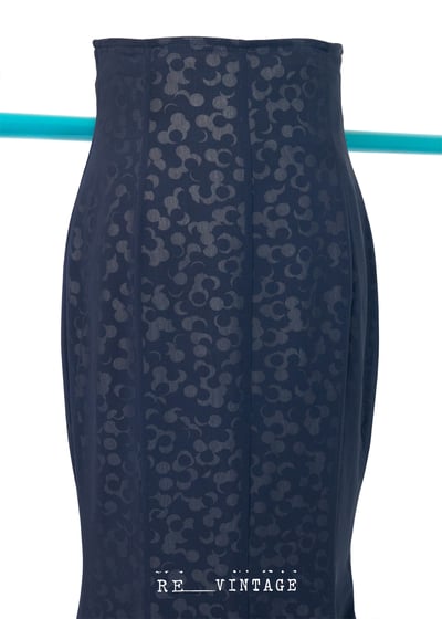 花兒美人魚深藍色高腰裙（25"）3