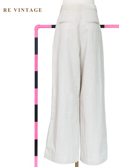 淺米灰挺闊棉麻質地工裝寬褲（24"）11