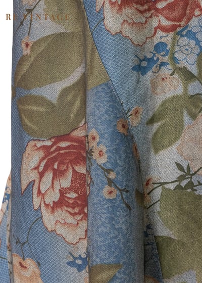 復古牡丹綠葉牛仔美裙（28"）8