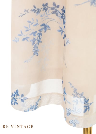 香草色藍色小花長裙（24-26"）8