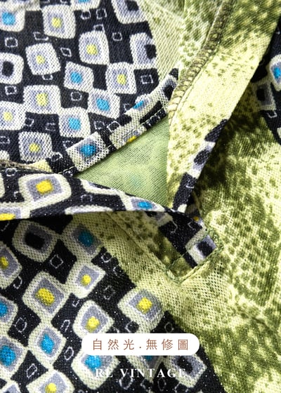 Psychedelic Rock 黃綠色蛇紋的變奏曲上衣12