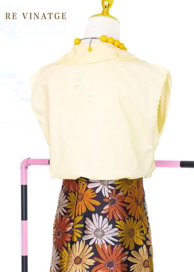 『紐約寶物』奶油黃漂亮領子棉質上衣6