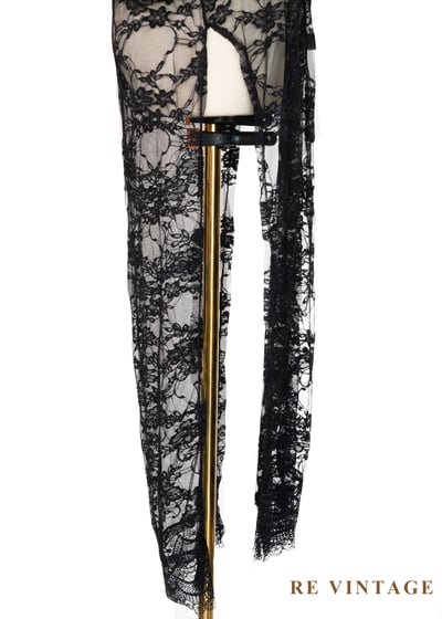 酷辣黑蕾絲透膚長版洋裝/罩衫10