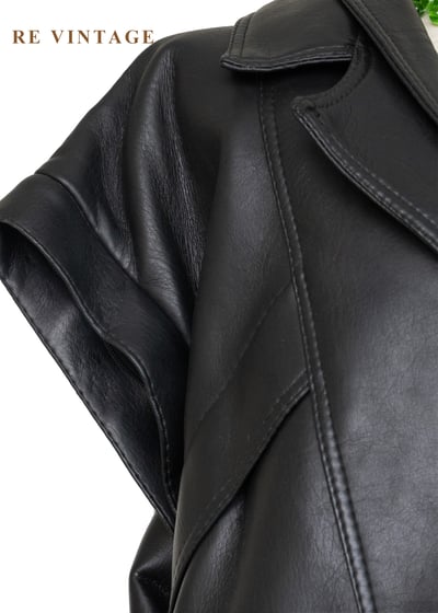 質感單品 - 冬季帥氣雙穿寬版皮革外套19