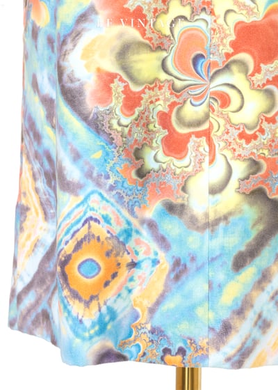 液態宇宙迷幻漩渦及膝裙（25"）8