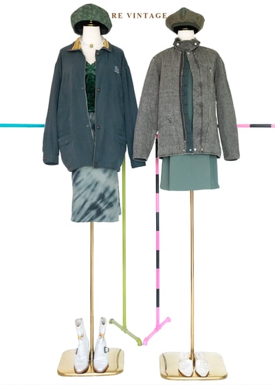 重磅水洗迷幻格紋硬挺夾克2