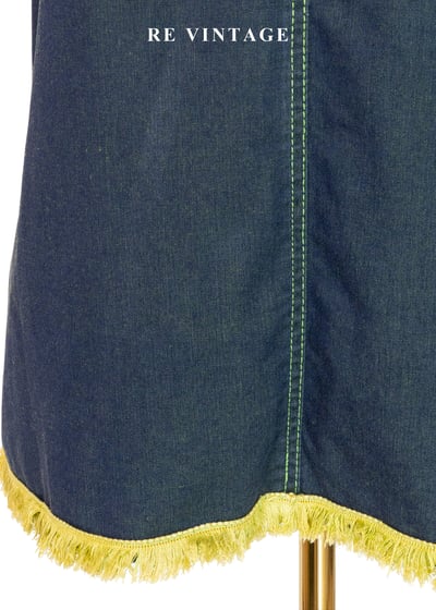 檸檬帶點綠個性單寧中長裙（26"）10