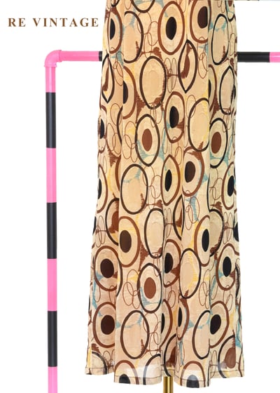 摩登棕色軌道迴圈長洋裝4