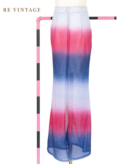 三色漸層超美的網狀布料長裙（24")1