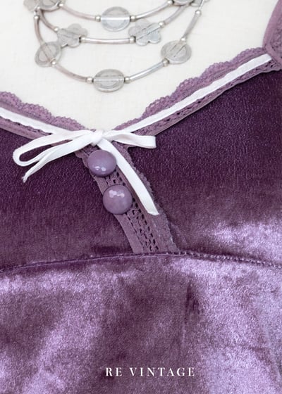 糖漬葡萄色絨布細肩帶背心6