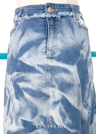 雲染叛逆毛邊牛仔裙（28-29"）3