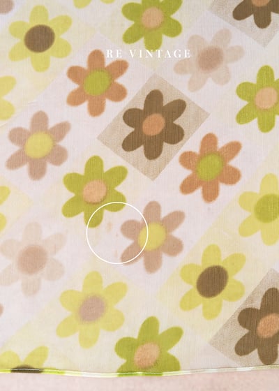 青草綠小花小絲巾9