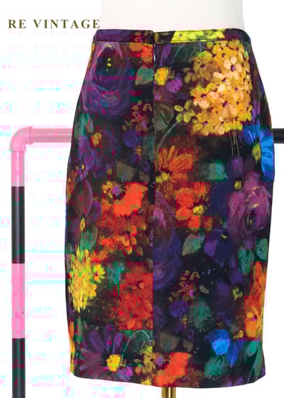 復古花卉色彩記憶短裙（29"）7
