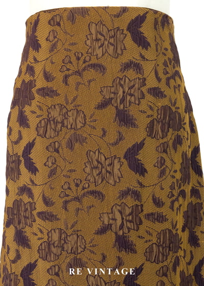 秋日神諭緹花拼接長裙（28"）3