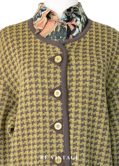 質感單品 - Lemon Yellow 千鳥格針織外套3