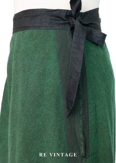 森林系植物面亞麻混紗色一片式長裙（26-30"）7