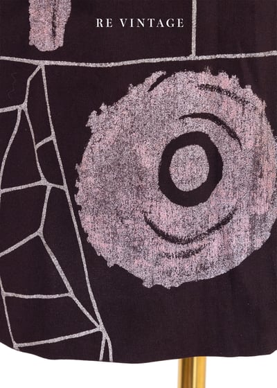 芋頭巧克力色幾何圖形中長裙（27"）5