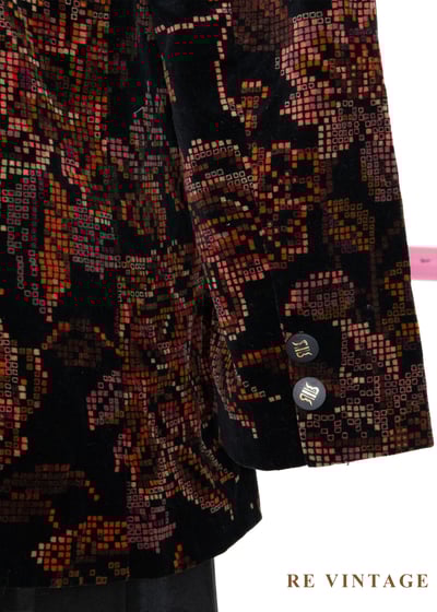 日本製 - Mosaic Garden 數位像素花朵西裝外套12