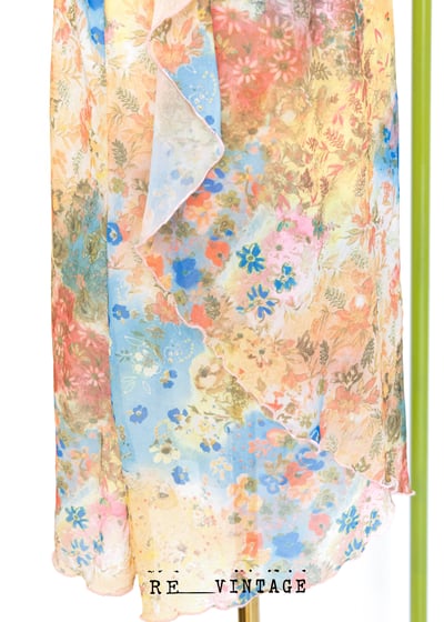 繽紛花花世界彈性中長裙6