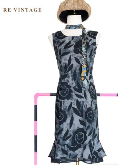 墨染薔薇緹花迷人洋裝1