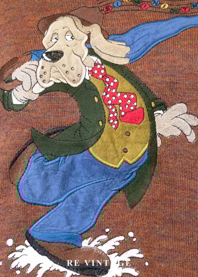 下雨天頑皮狗紅棕色針織毛衣7