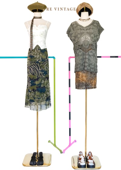 叢林子彈帥氣的及膝裙（26"）2