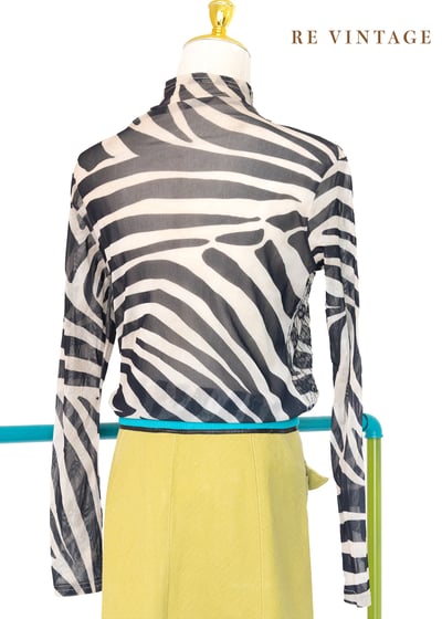 閃亮斑馬網紗上衣4