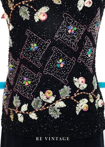 Heavy Beading 浮誇花花背心4