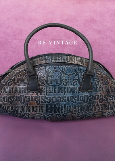 Betty Boop 刷染藍橘色人造皮革包4