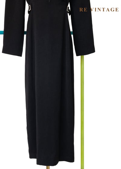 黑曜石影女王西裝式長洋裝4