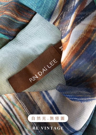 孔雀藍雜訊抽象藝術上衣13