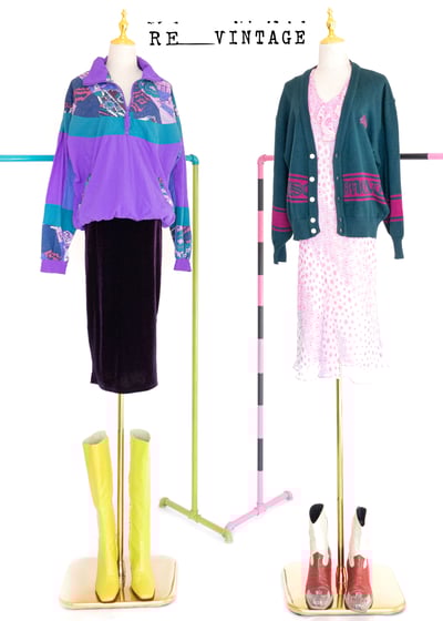 粉紅水波點點雪紡洋裝4