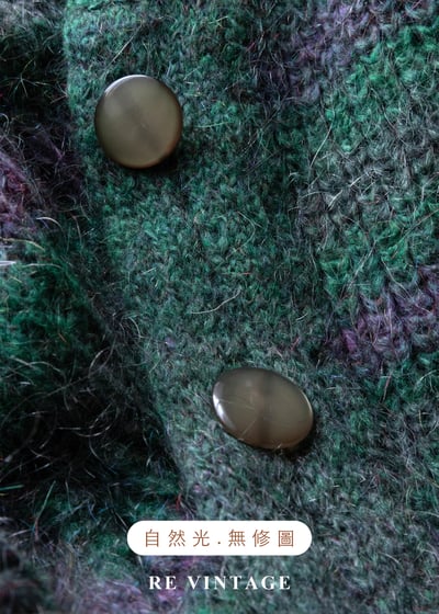 可愛的綠紫色條紋針織外套16