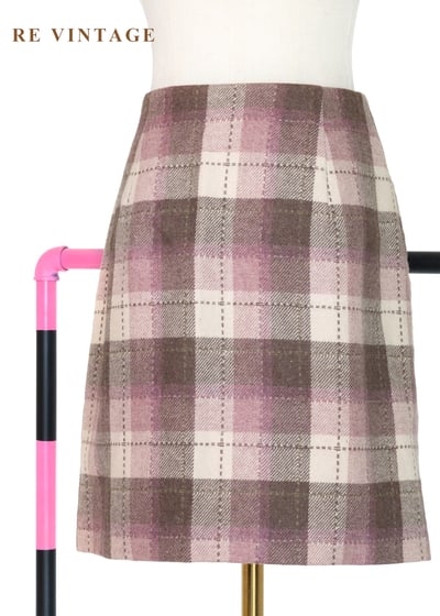 柔柔粉霧棕格紋流蘇短裙（26“）6