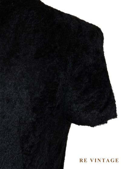 可愛泰迪熊短毛黑色洋裝12