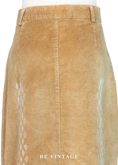 暖陽太妃糖流光格影燈芯絨及膝裙（29"）11