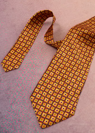 暖暖南瓜色方格領帶5