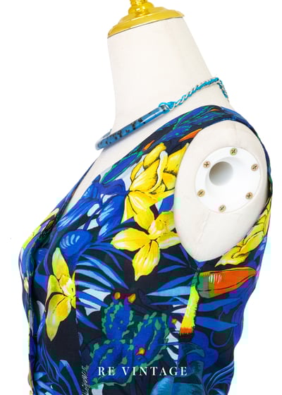 Jungle Whisper 繁葉間熱帶鳥兒短版背心7