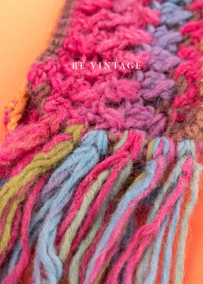 Warm Rainbow 編織長圍巾4