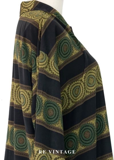 宇宙輪轉迷幻圖騰長版襯衫6